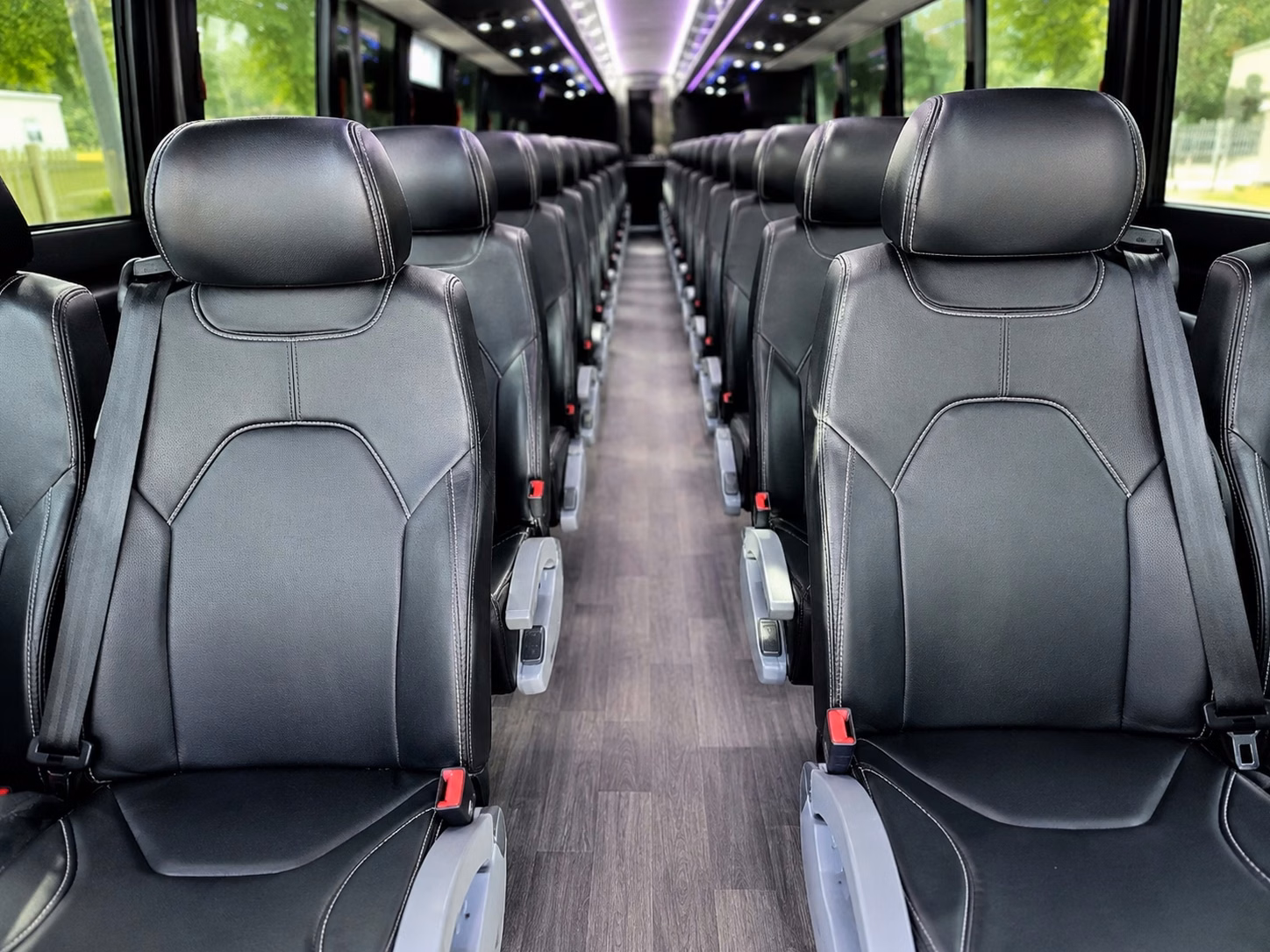 56 passenger charter bus interior