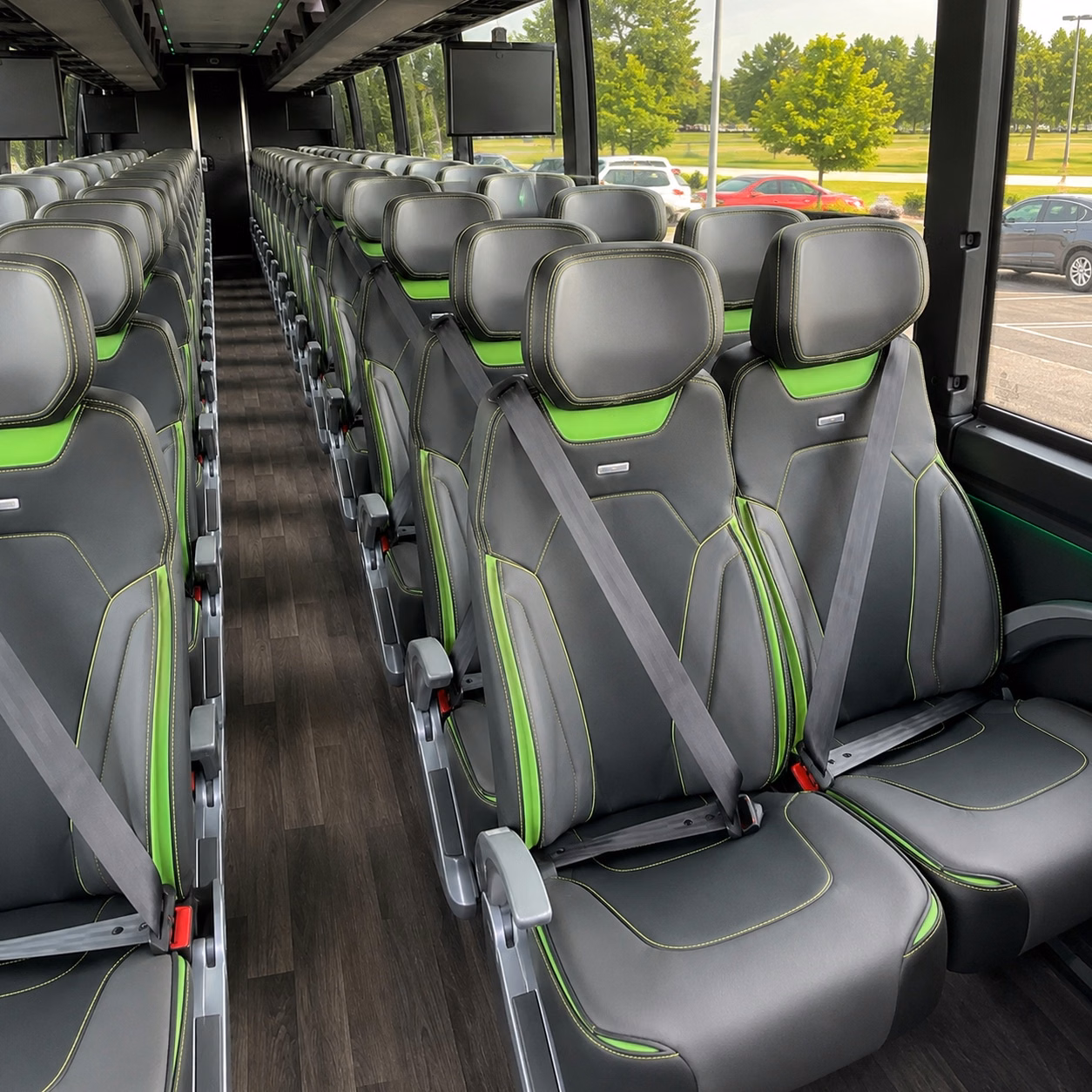 pomona charter bus rental interior
